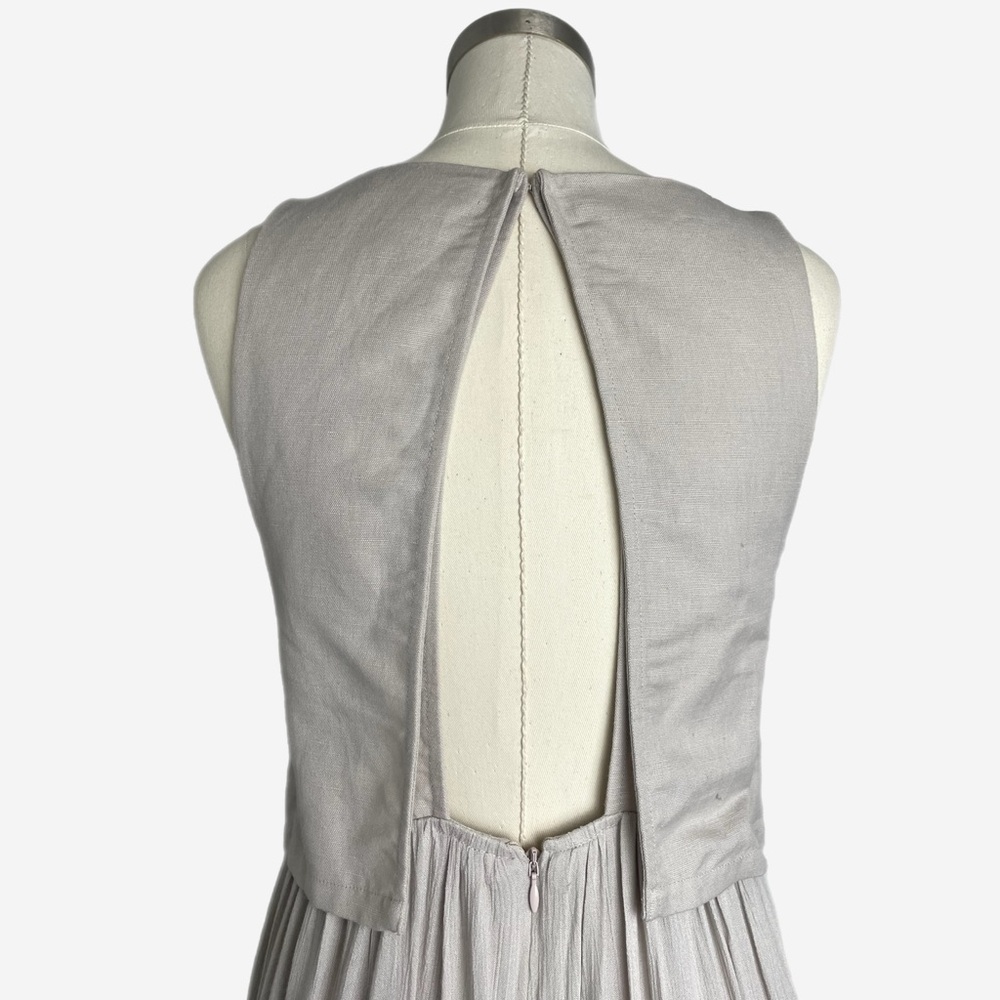 Mara Hoffman NWT Tan Linen Rainbow Beaded Maxi dress open back resort designer 4 - Picture 7 of 14
